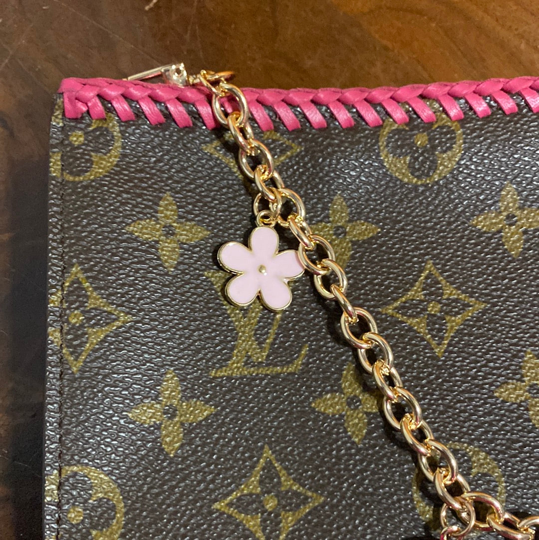 The Junco -Prestige Totes Bags Monogram in Hot Pink Wristlet