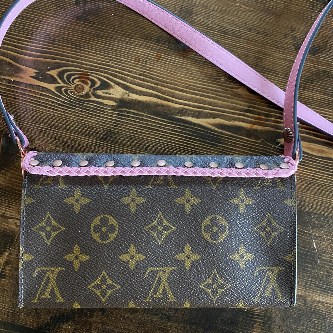 The Junco Crossbody Bag -Prestige Totes Bags Monogram in Pink w/Rose Gold Hardware