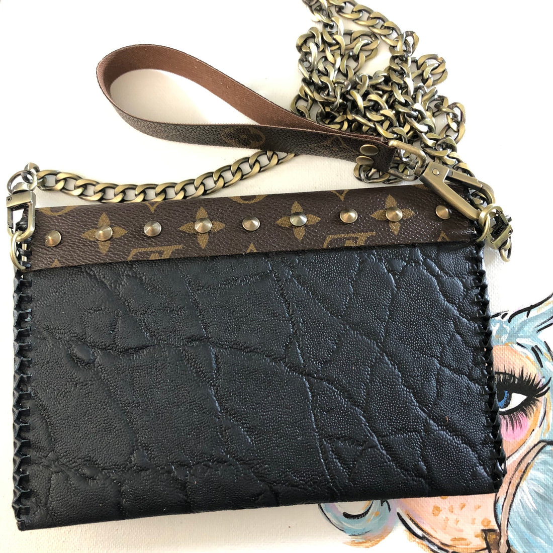 The Wren - BlackPrestige Totes Bags Wristlet/Crossbody/Clutch Bag