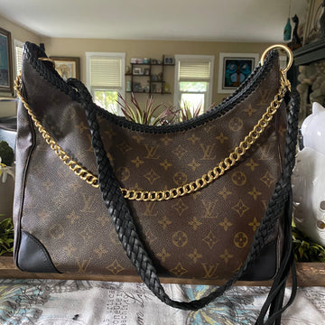 The Harrier Shoulder Bag in Black Monogram