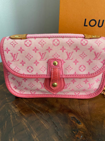 The Junco -Prestige Totes Bags Pink Monogram Mini Lin Canvas