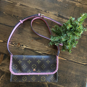 The Junco Crossbody Bag -Prestige Totes Bags Monogram in Pink w/Rose Gold Hardware