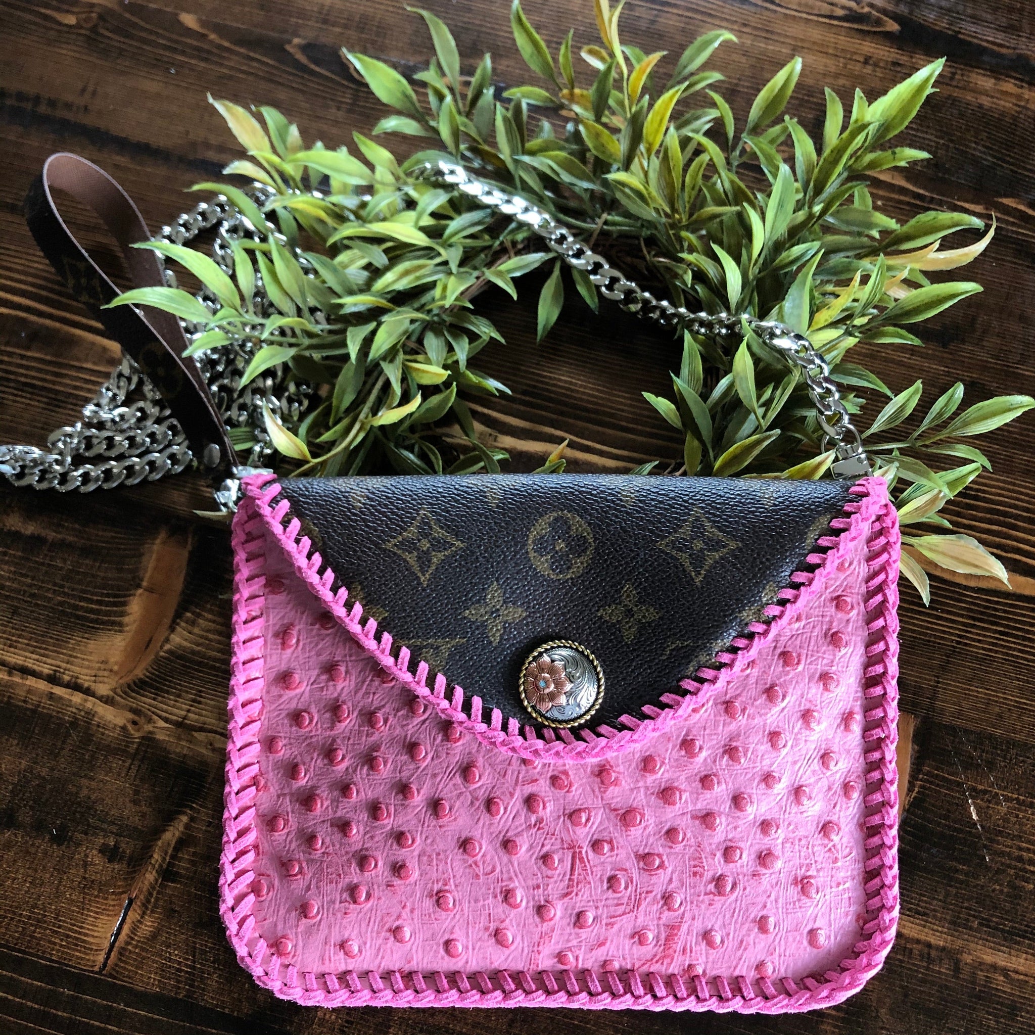 The Falcon - Pink MonogramPrestige Totes Bags Wristlet/Crossbody/Clutch