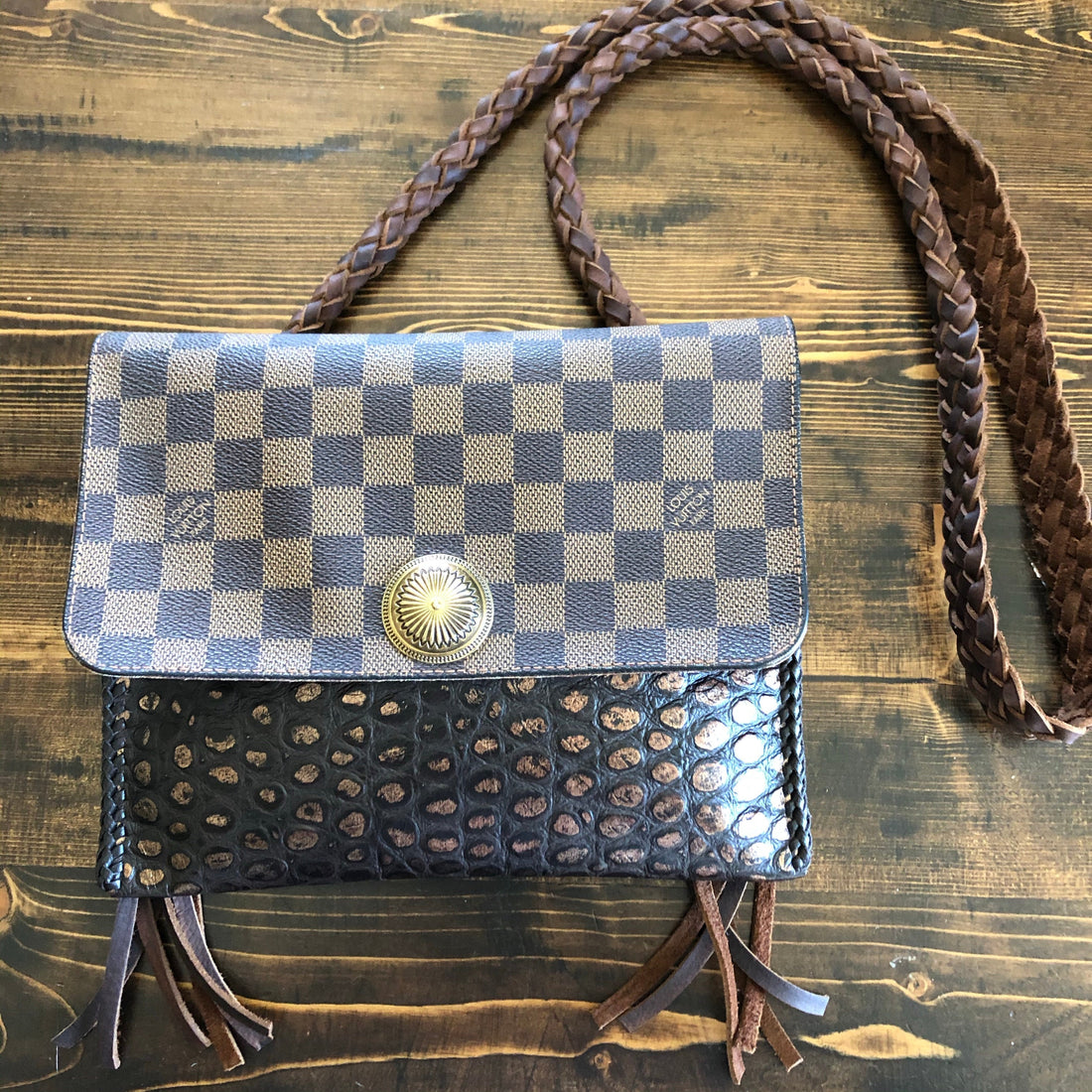 The Warbler Crossbody/Clutch in Damier Ebene