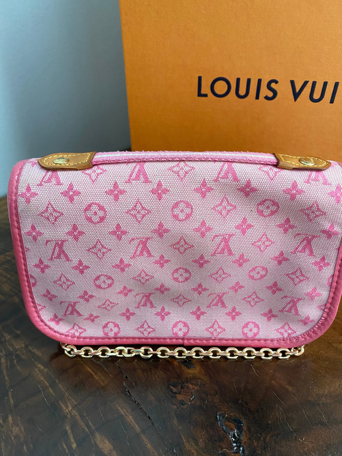 The Junco -Prestige Totes Bags Pink Monogram Mini Lin Canvas