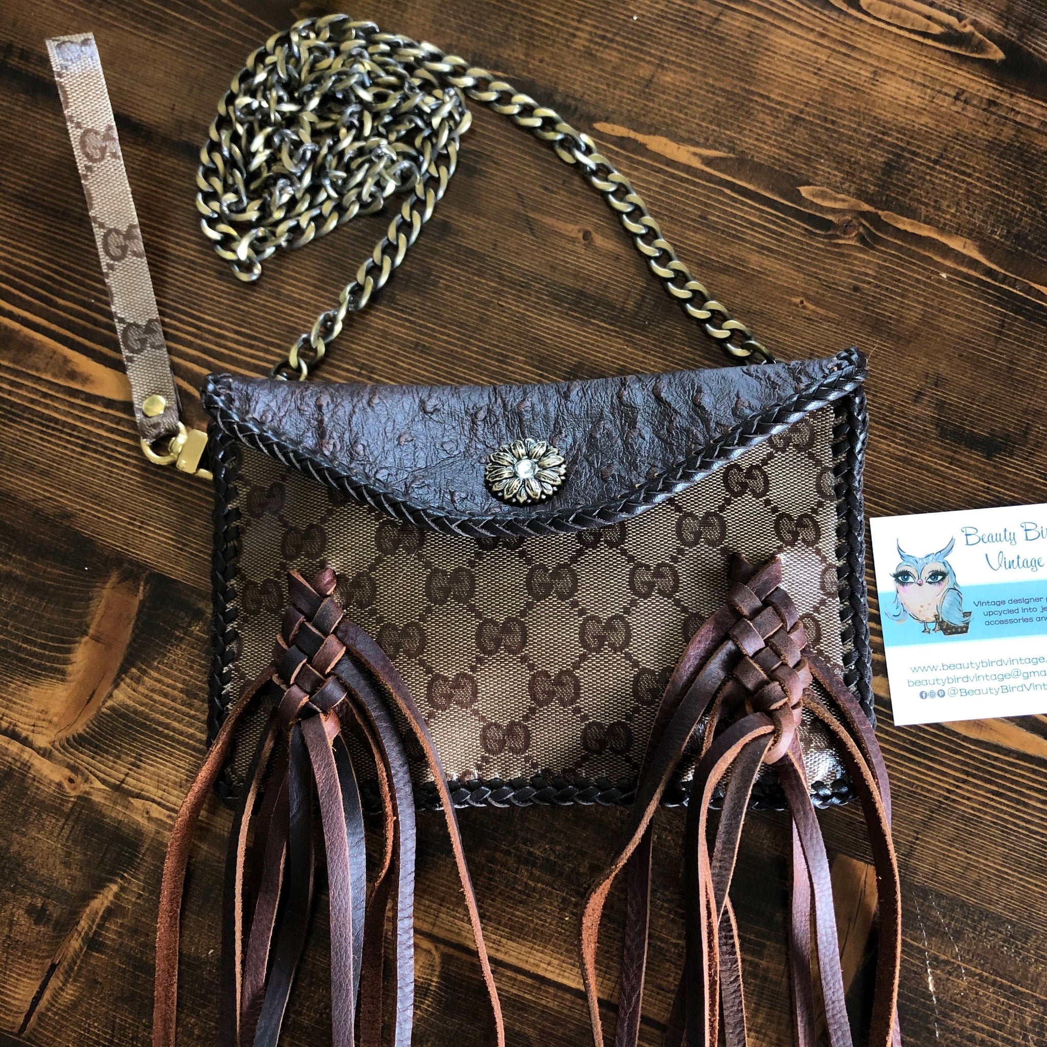 The Fringed Wren - BrownPrestige Totes Bags Wristlet/Crossbody/Clutch Bag