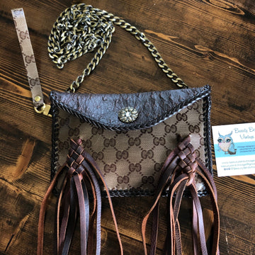 The Fringed Wren - BrownPrestige Totes Bags Wristlet/Crossbody/Clutch Bag