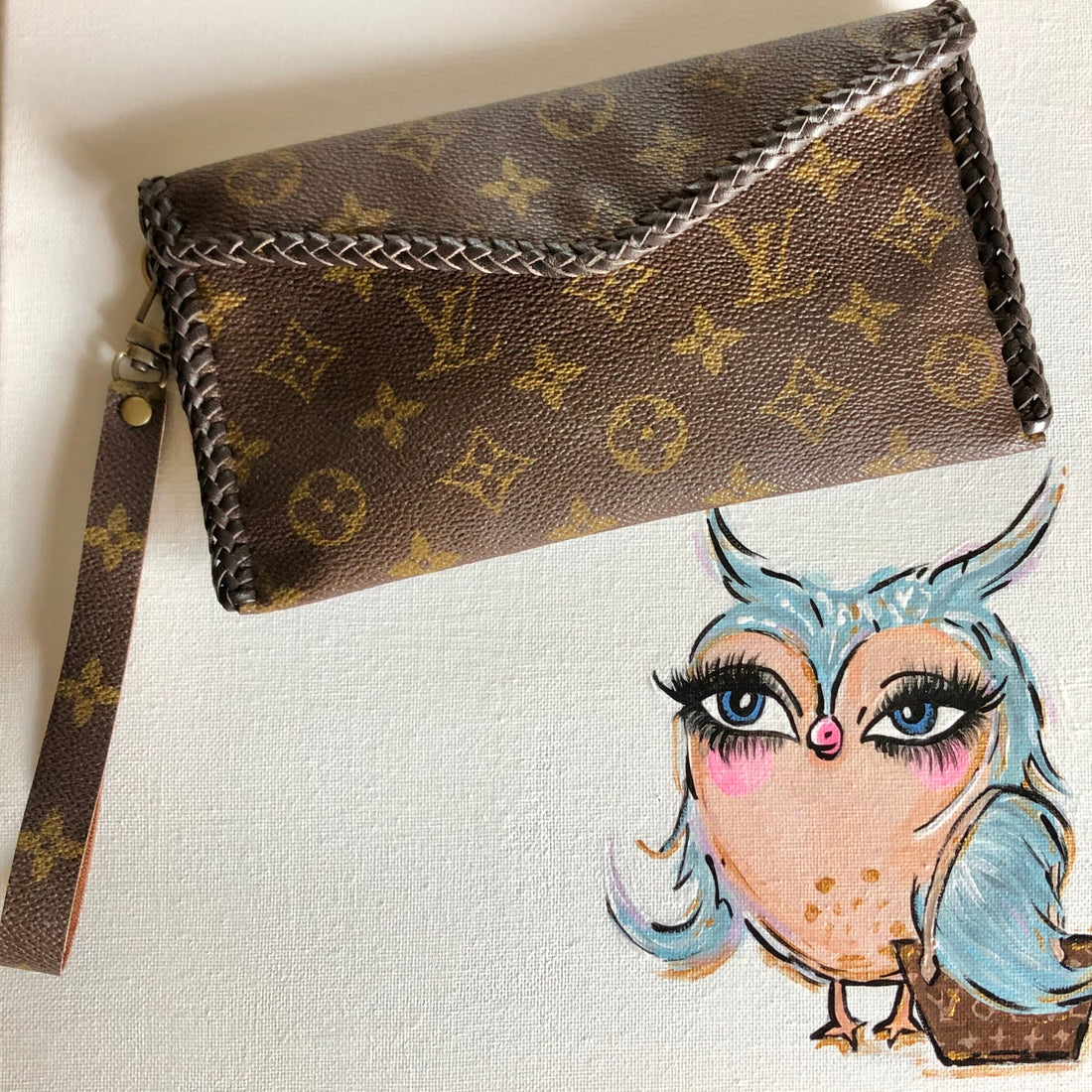 The Fanny Pack Wren in Monogram - Fanny Pack/Crossbody/Wristlet/Clutch Bag