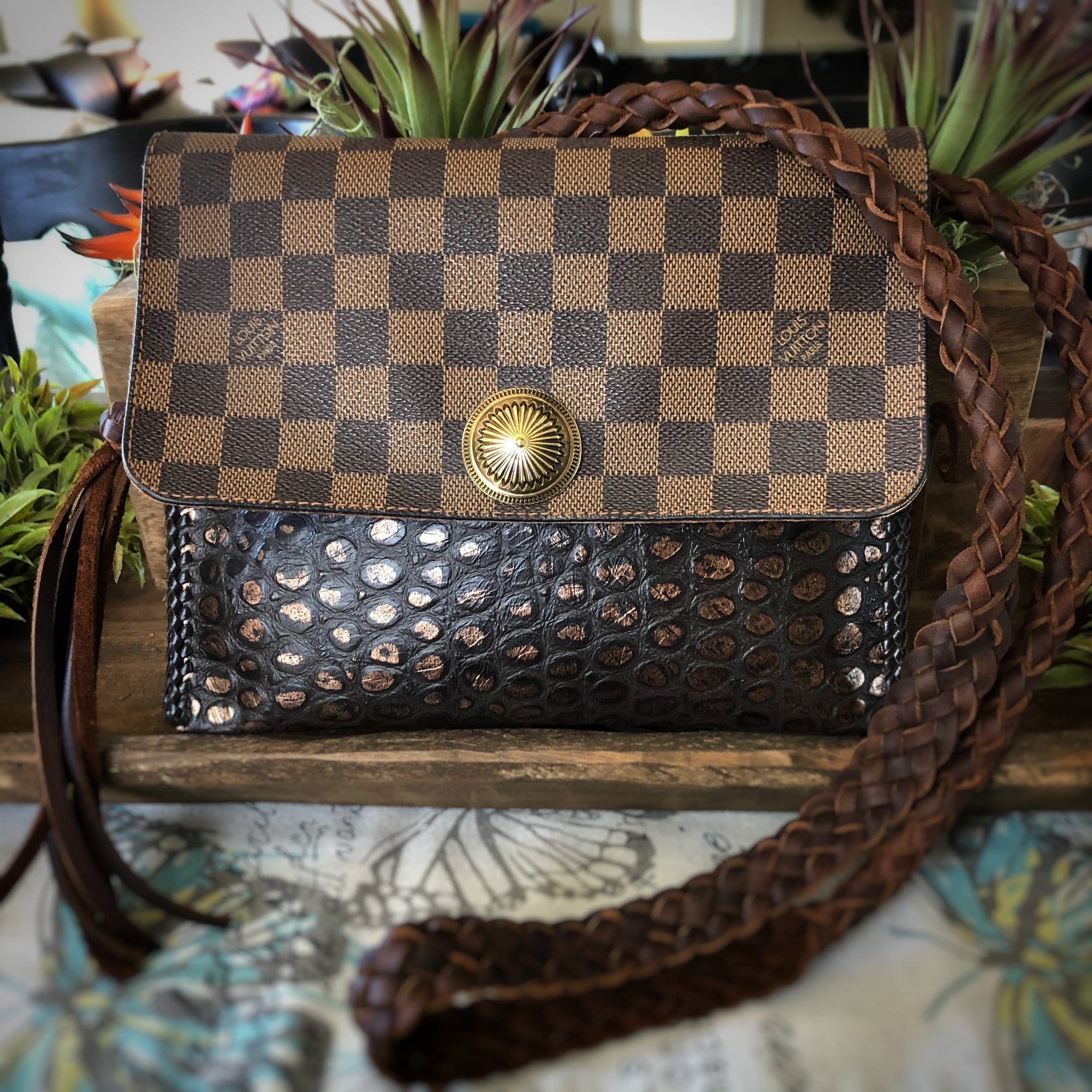 The Warbler Crossbody/Clutch in Damier Ebene