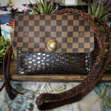 The Warbler Crossbody/Clutch in Damier Ebene