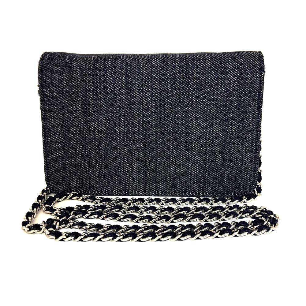 Chanel Canvas Chain Wallet Deauville Flap Long Wallet