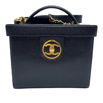 Chanel Caviar Vanity Handbag Black