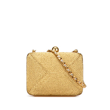 Chanel Coco Mark Glitter Canvas Shoulder Bag
