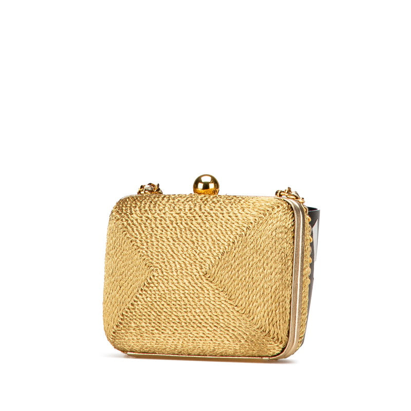 Chanel Coco Mark Glitter Canvas Shoulder Bag