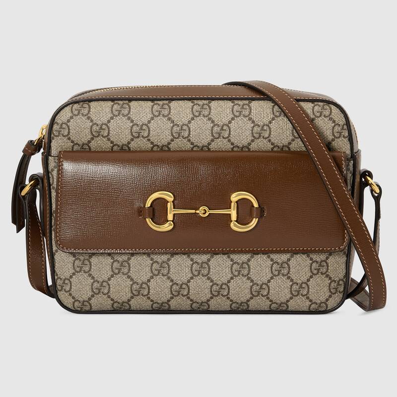 Gucci Horsebit 1955 Small Shoulder Bag Brown Leather