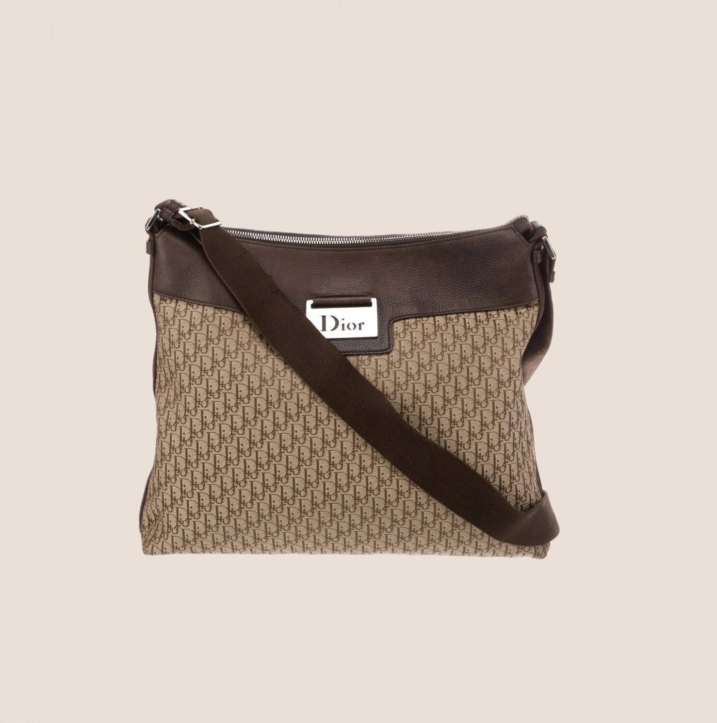 CHRISTIAN DIOR 2005 BROWN STREET CHIC DIORISSIMO MESSENGER BAG