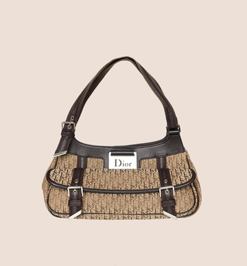 CHRISTIAN DIOR 2006 BROWN STREET CHIC DIORISSIMO FLAP BAG