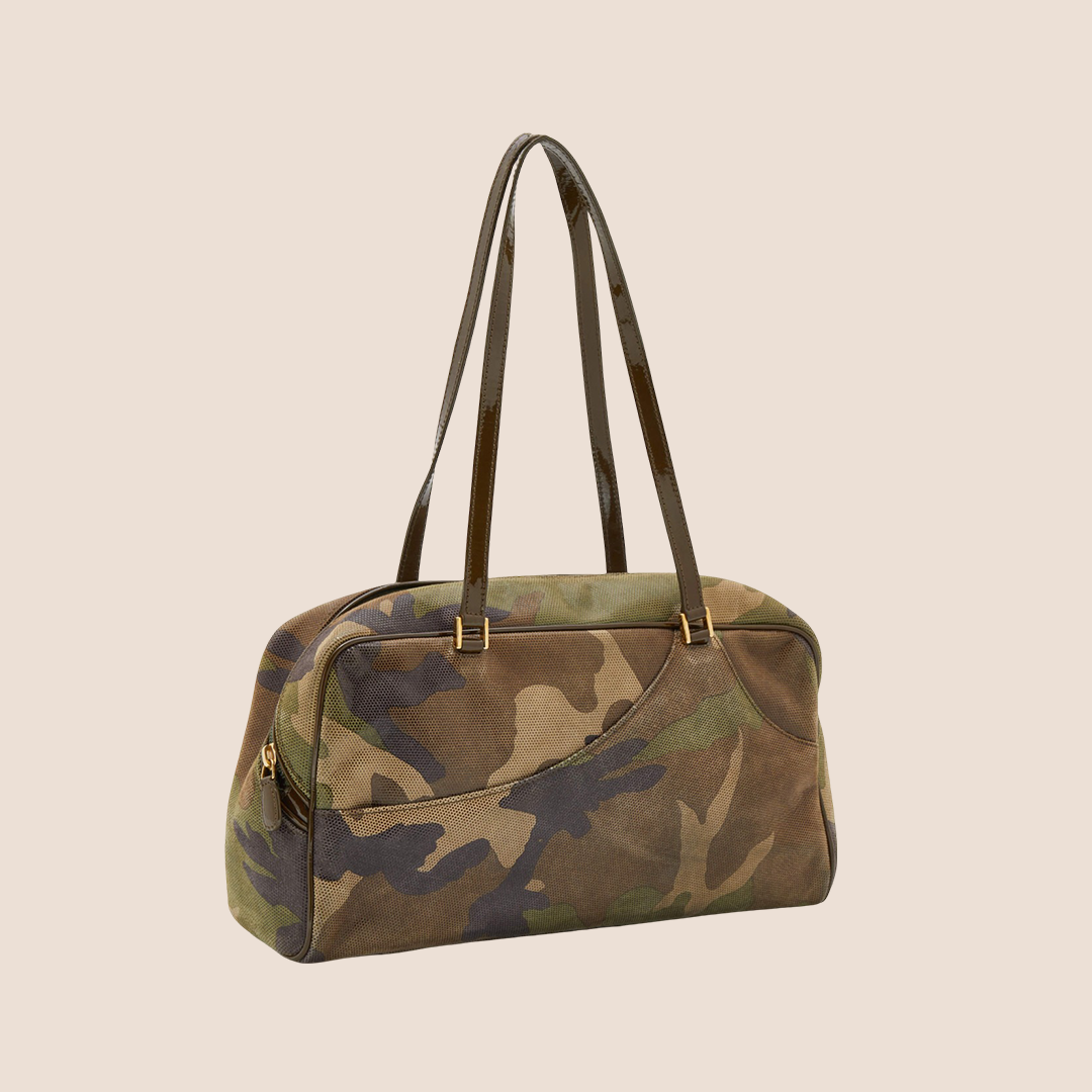 CHRISTIAN DIOR 2000 CAMOUFLAGE PRINT SATCHEL