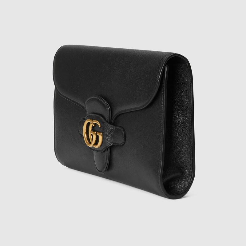 Gucci Clutch with Double G Black Leather