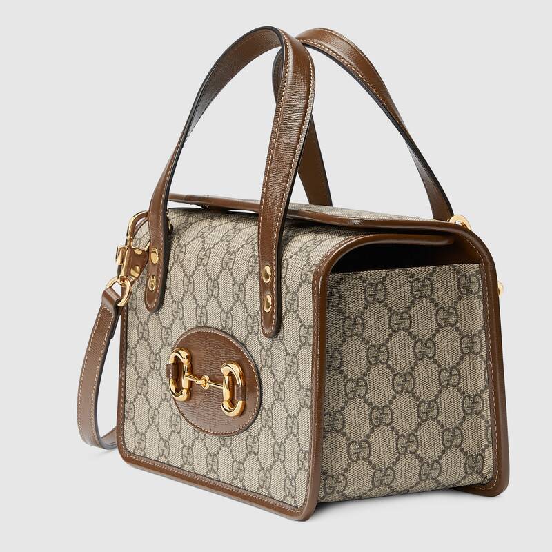 Gucci Horsebit 1955 Mini Top Handle Bag Brown Leather