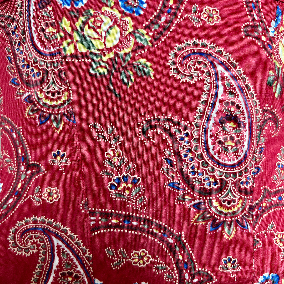 CHRISTIAN DIOR 2002 RED BANDANA BUSTIER TOP