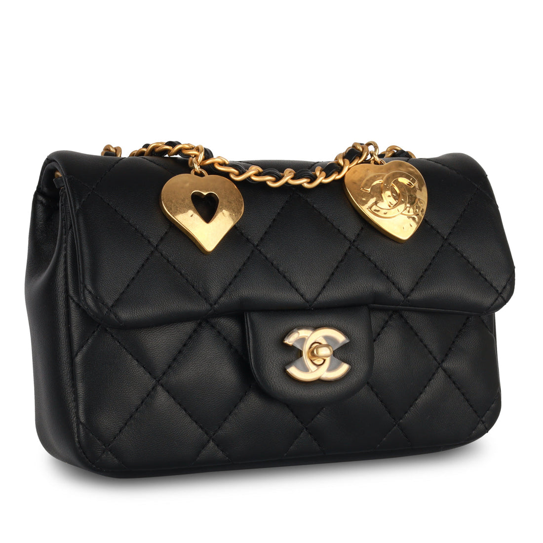 Chanel Mini Flap Bag Heart Chain