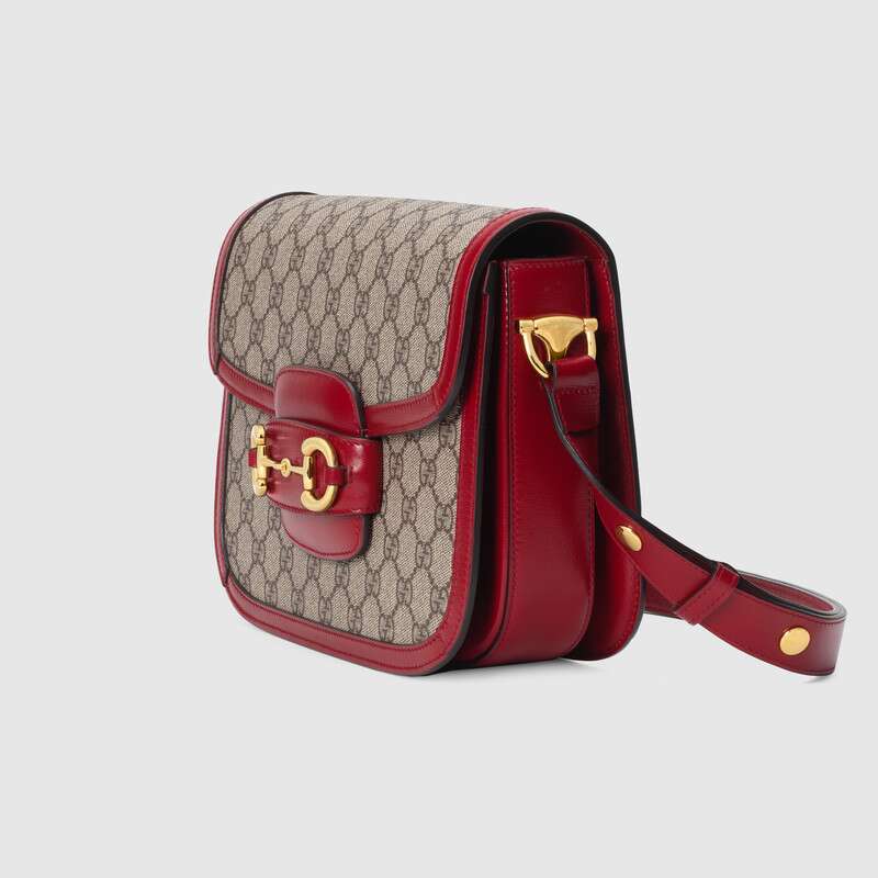 Gucci Horsebit 1955 Shoulder Bag Red Leather