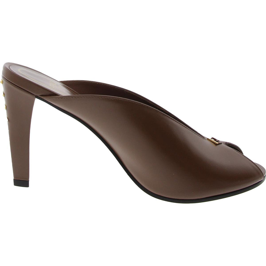 Womens Embellished Leather Mules