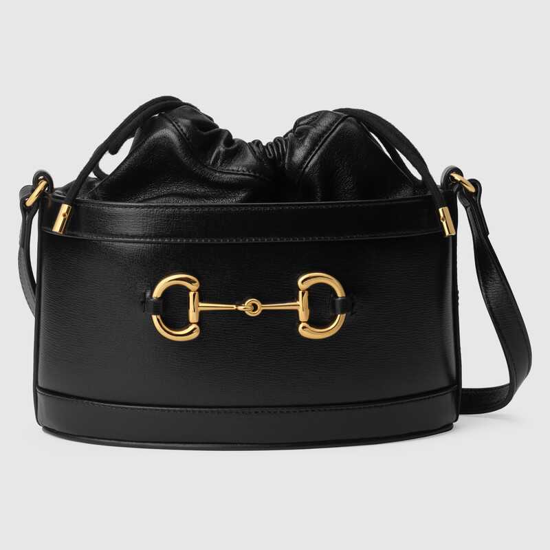 Gucci Horsebit 1955 Bucket Bag Black Leather