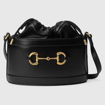 Gucci Horsebit 1955 Bucket Bag Black Leather