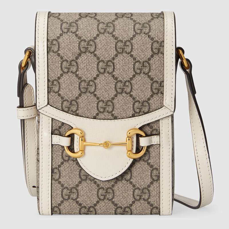 Gucci Horsebit 1955 Mini Bag White Leather