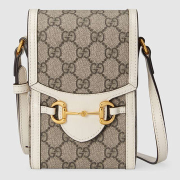 Gucci Horsebit 1955 Mini Bag White Leather