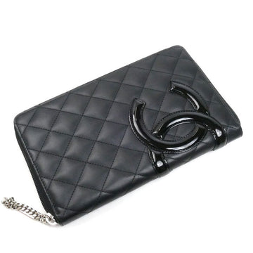 Chanel Cambon Line Lambskin Long Wallet