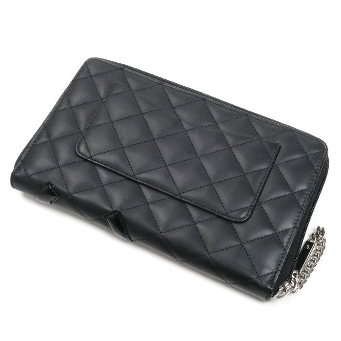 Chanel Cambon Line Lambskin Long Wallet