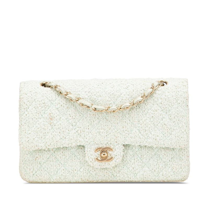 Chanel Coco Mark Matelasse 25 Tweed Leather Shoulder Bag