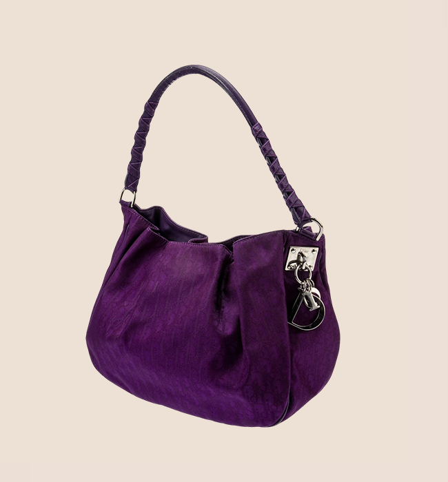 CHRISTIAN DIOR PURPLE DIORISSIMO LOVELY CHARM HOBO BAG