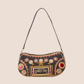 CHRISTIAN DIOR EMBROIDERED MONTAIGNE CHRIS 1947 BAG