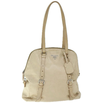 PRADA Tote Bag Leather Beige  ki4117