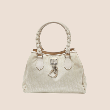 CHRISTIAN DIOR CREAM TROTTER LOVELY CHARM MINI TOTE BAG
