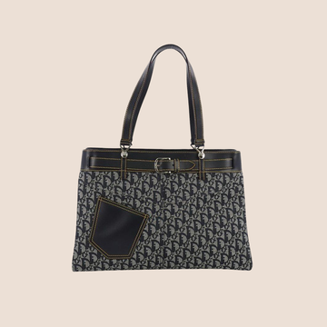 CHRISTIAN DIOR NAVY TROTTER BELTED JEANS POCKET EVERYDAY BAG