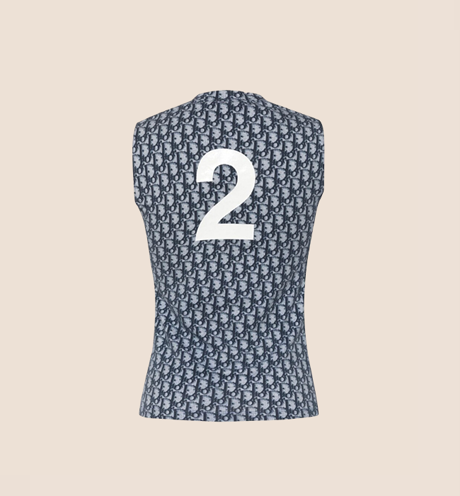CHRISTIAN DIOR 2003 "J'ADORE DIOR" BLUE TROTTER TANK TOP