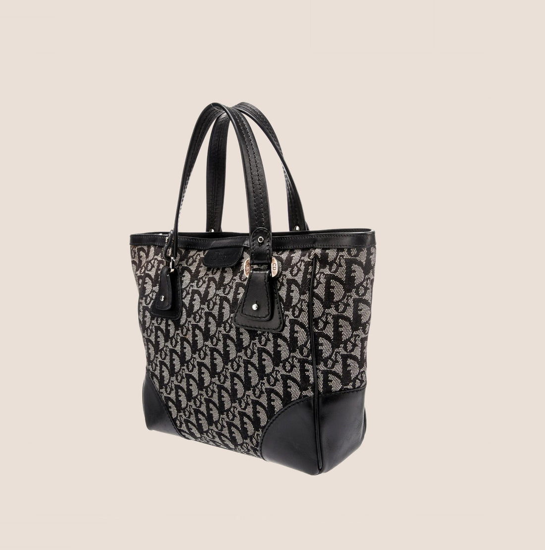 CHRISTIAN DIOR 2005 NAVY TROTTER TOTE BAG