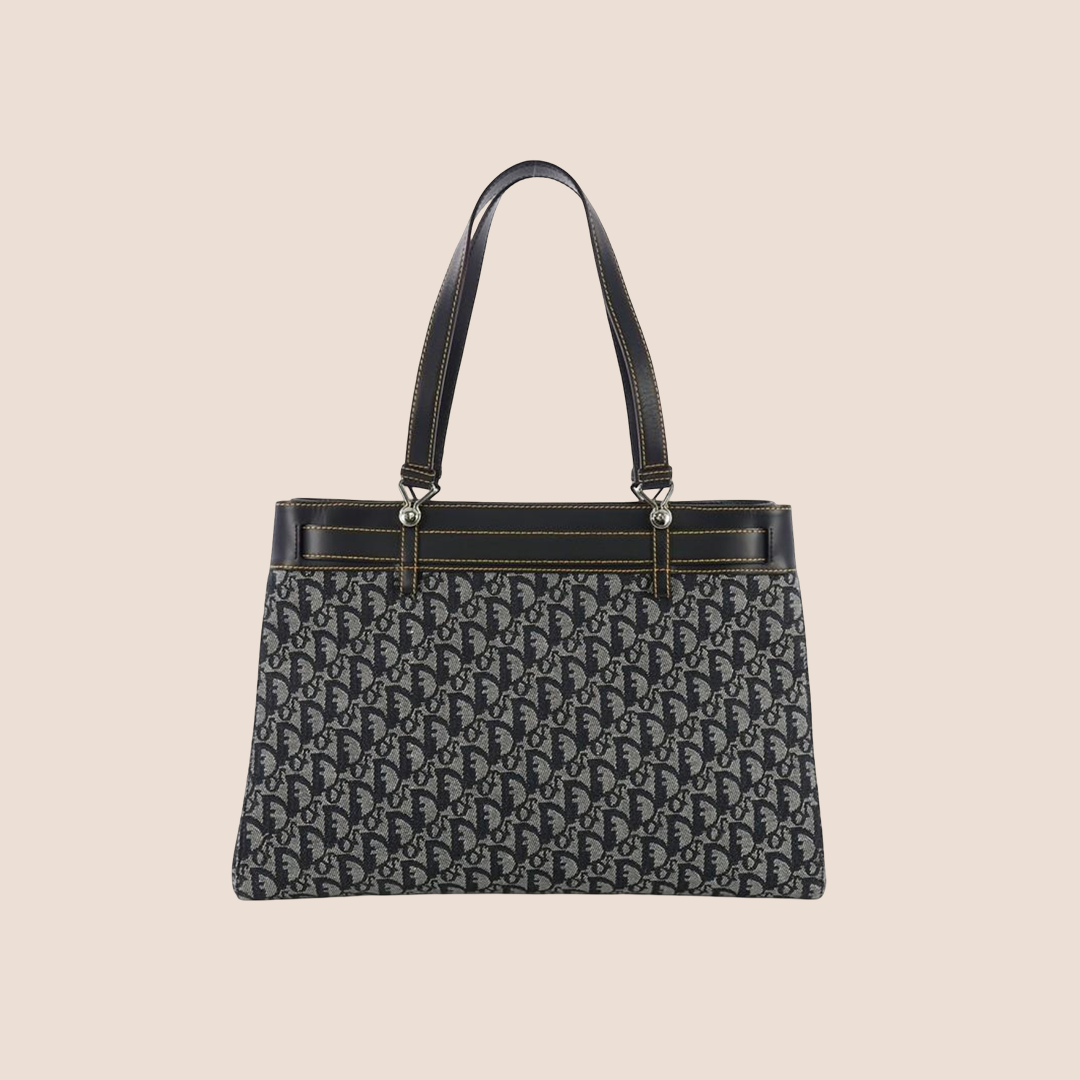 CHRISTIAN DIOR NAVY TROTTER BELTED JEANS POCKET EVERYDAY BAG