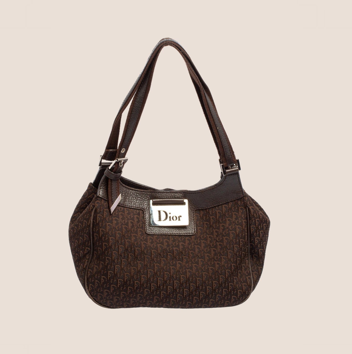 CHRISTIAN DIOR 2005 BROWN STREET CHIC DIORISSIMO TOTE BAG