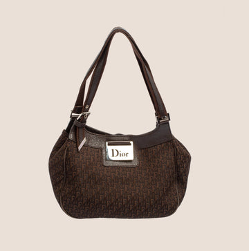 CHRISTIAN DIOR 2005 BROWN STREET CHIC DIORISSIMO TOTE BAG