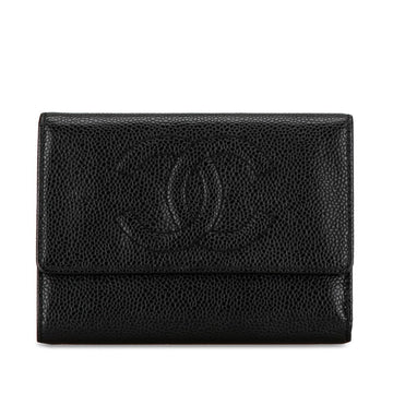 Chanel Caviar Skin Tri-Fold Wallet