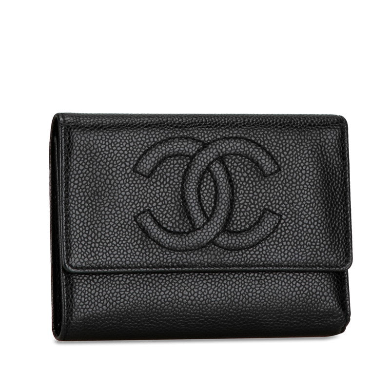 Chanel Caviar Skin Tri-Fold Wallet