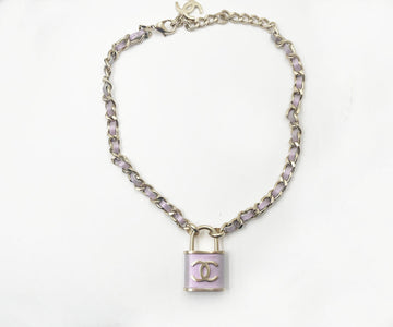 Top Quality Chanel Light Gold CC Lavender Lock Pendant Necklace
