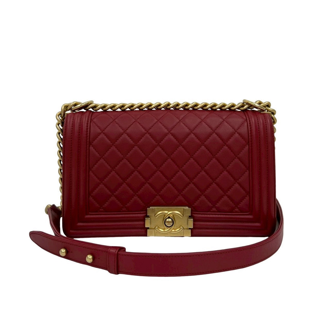 Chanel Boy Chanel Lambskin Shoulder Bag