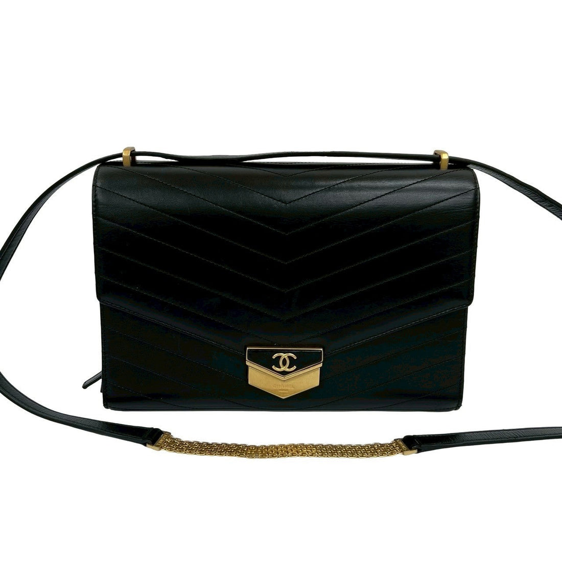 Chanel V Stitch Leather Shoulder Bag